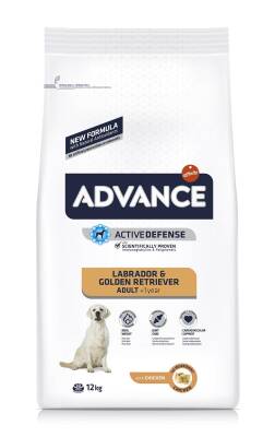 Advance Labrador Golden Retriever Tavuklu Yetişkin Köpek Maması 12 Kg - 1