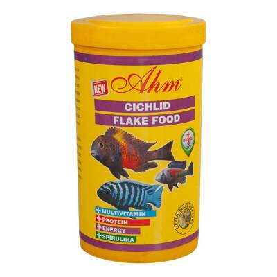 Ahm Cichlid Flake Food Balık Yemi 1000 Ml - 1
