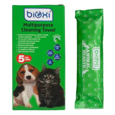 Bioxi Çok Amaçlı Temizlik Havlusu Kedi Köpek 5 Adet - 1