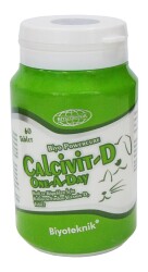 Biyoteknik Calcivit-D Kedi ve Köpekler İçin Kalsiyum Fosfor D Vitamini 60 Tablet - 1