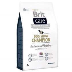 Brit Care Dog Show Champion Somon Ve Ringa Balıklı Yetişkin Köpek Maması 3 Kg - 1