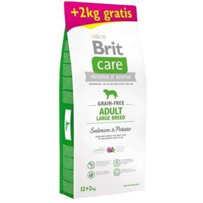 Brit Care Grain Free Large Breed Somonlu Tahılsız Büyük Irk Yetişkin Köpek Maması 12+2 Kg - 1