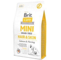 Brit Care Grain Free Mini Hair Skin Somonlu Ve Ringa Balıklı Tahılsız Küçük Irk Yetişkin Köpek Maması 7 Kg - 1