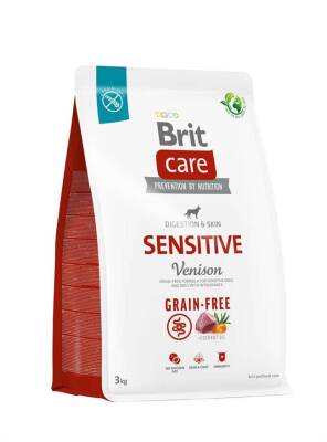 Brit Care Grain Free Sensitive Geyik Etli ve Patatesli Tahılsız Yetişkin Köpek Maması 3 Kg - 1