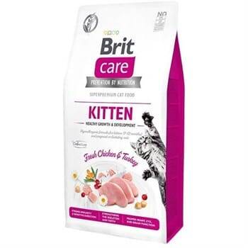 Brit Care Hipoalerjenik Kitten Tavuk ve Hindili Tahılsız Yavru Kedi Maması 7 Kg - 1