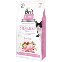 Brit Care Hipoalerjenik Sterilized Sensitive Tavşanlı Tahılsız Kısırlaştırımış Yetişkin Kedi Maması 7 Kg - 1