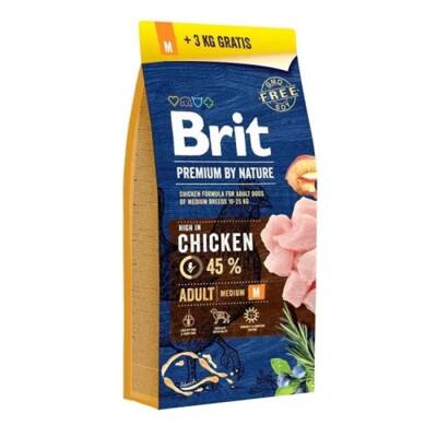 Brit Care Premium By Nature Medium Tavuklu Orta Irk Yetişkin Köpek Maması 15+3 Kg - 1