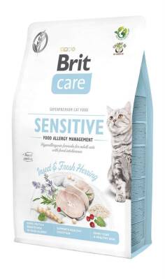 Brit Care Sensitive Hypoallergenic Böcek Ringa Balıklı Alerji Kontrolü Tahılsız Yetişkin Kedi Maması 2 Kg - 1