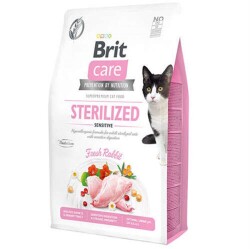 Brit Care Sterilised Sensitive Tavşan Etli Tahılsız Kısırlaştırılmış Yetişkin Kedi Maması 2 Kg - 1