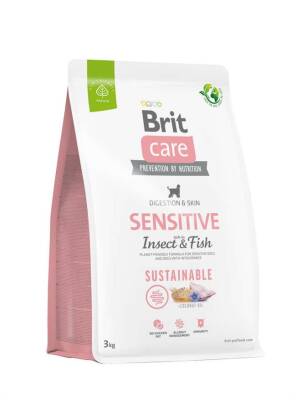 Brit Care Sustainable Sensitive Böcek ve Balık Hassas Deri ve Sindirim Yetişkin Köpek Maması 3 Kg - 1