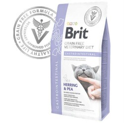 Brit Care Veterinary Diets Gastrointestinal Ringa Balıklı Tahılsız Yetişkin Kedi Maması 2 Kg - 1