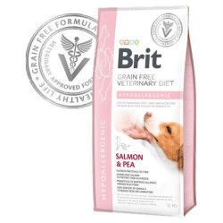 Brit Care Veterinary Diets Hypoallergenic Somon Bezelye Tahılsız Yetişkin Köpek Maması 12 Kg - 1