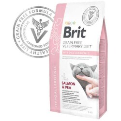 Brit Care Veterinary Diets Hypoallergenic Somonlu Tahılsız Yetişkin Kedi Maması 2 Kg - 1