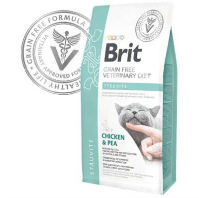 Brit Care Veterinary Diets Struvite Tavuk Bezelye Tahılsız Yetişkin Kedi Maması 2 Kg - 1