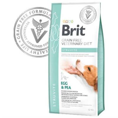 Brit Care Veterinary Diets Struvite Yumurta Bezelye Tahılsız Yetişkin Köpek Maması 2 Kg - 1