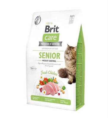 Brit Care Weight Control Senior Kilo Kontrollü Tavuk Etli Tahılsız Yaşlı Kedi Maması 2 Kg - 1