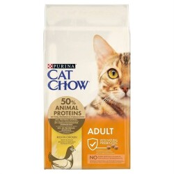 Cat Chow Adult Hindili ve Tavuklu Yetişkin Kedi Maması 15 Kg - 1