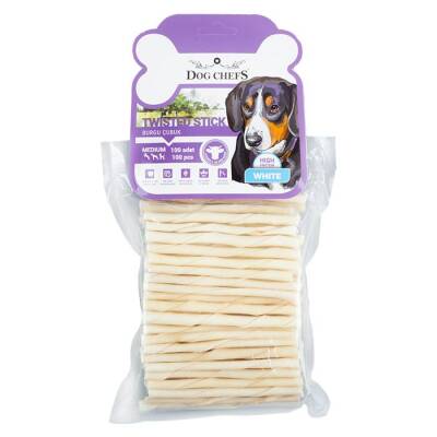 Dog Chefs Burgulu Orta Beyaz 100 lü Paket - 1