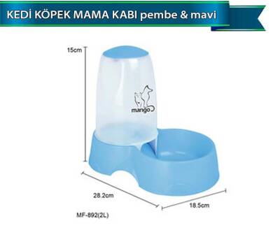 Dophin Kedi Köpek Mama Kabı Pembe-mavi - 1
