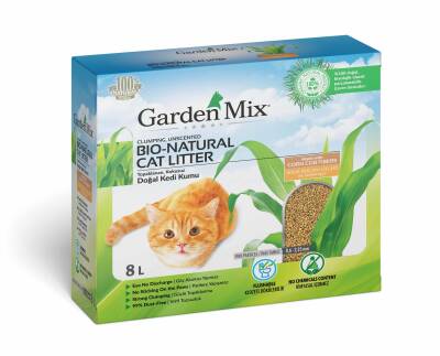 Garden Mix Topaklanan Mısır Lifli Kedi Kumu 8l - 1