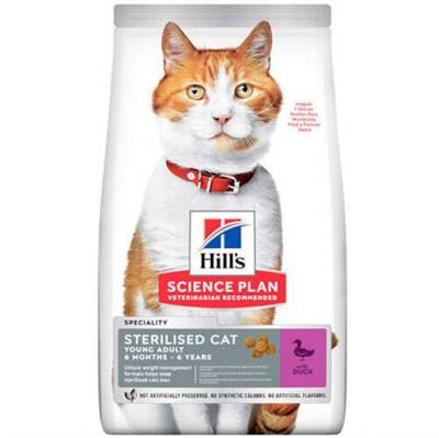 Hill's Adult Sterilised Kısırlaştırılmış Ördek Etli Kedi Maması 3 Kg - 1