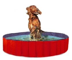 Karlie Köpek Havuzu Çap 80 cm Mavi Kırmızı - 1