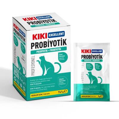 Kiki Kedi Probiyotik+Prebiyotik Saşe Kediler Için Prebiyotik 1 Gr 7 Adet - 1