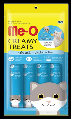 Me-O Creamy Treats Tavuklu ve Ciğerli Ek Besin ve Kedi Ödülü 60 Gr ( 4 x 15 Gr ) - 1