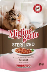 Miglior Gatto Pouch Sterilised Somonlu Kısırlaştırılmış Yaş Kedi Maması 85 Gr - 1