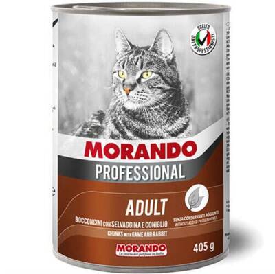 Morando Av Hayvanı ve Tavşan Etli Yetişkin Kedi Konservesi 405 Gr - 1
