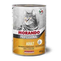 Morando Tavuklu ve Ciğerli Yetişkin Kedi Konservesi 405 Gr - 1