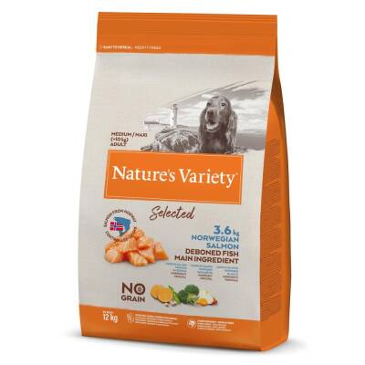 Nature's Variety Selected Medium Maxi Norweç Somonlu Yetişkin Köpek Maması 12 Kg - 1