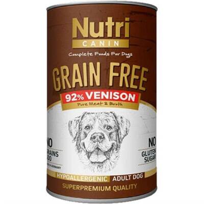 Nutri Canin Grain Free Tahılsız Geyikli Köpek Konservesi 400 Gr - 1