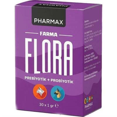 Pharmax Farma Flora Prebiyotik Kedi ve Köpek Premix 1 Gr 30 Adet - 1