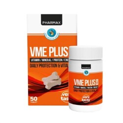 Pharmax VME Plus Köpek Multivitamin Mineral ve Enerji Desteği 50 Tablet - 1