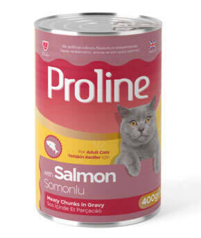 Proline Somonlu Sos İçinde Et Parçalı Kedi Konservesi 400 Gr - 1