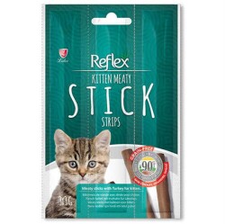 Reflex Kitten Cat Stick Hindi Etli Tahılsız Yavru Kedi Ödül Çubukları 3 Gr x 3 Stick - 1