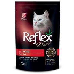 Reflex Plus Pouch Gravy Kuzu Etli Soslu Yetişkin Yaş Kedi Maması 100 Gr - 1