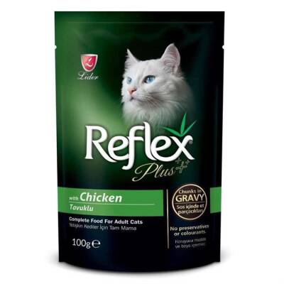 Reflex Plus Pouch Gravy Tavuklu Soslu Yetişkin Yaş Kedi Maması 100 Gr - 1