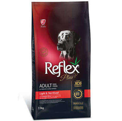 Reflex Plus Light Sterilised Kuzu Etli Düşük Kalori ve Kısırlaştırılmış Köpek Maması 15 Kg - 1