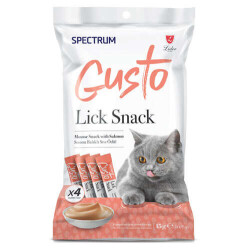 Spectrum Gusto Lick Snack Somonlu Sıvı Kedi Ödülü 4x15 Gr - 1