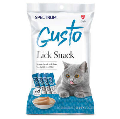Spectrum Gusto Lick Snack Ton Balıklı Sıvı Kedi Ödülü 4x15 Gr - 1