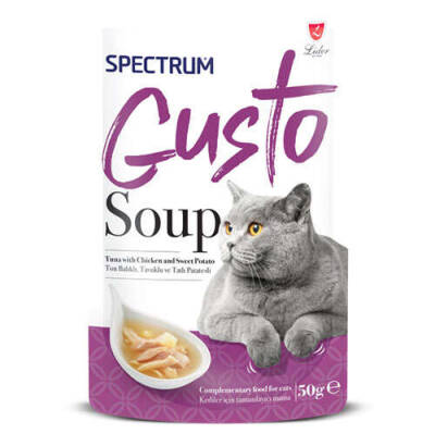 Spectrum Gusto Ton Balıklı Tavuk ve Tatlı Patates Kedi Çorbası 50 Gr - 1