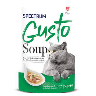 Spectrum Gusto Ton Balıklı Uskumrulu ve Brokolili Kedi Çorbası 50 Gr - 1