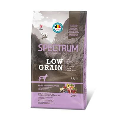 Spectrum Low Grain Kuzu Etli ve Yaban Mersinli Orta ve Büyük Irk Yetişkin Köpek Maması 2,5 Kg - 1