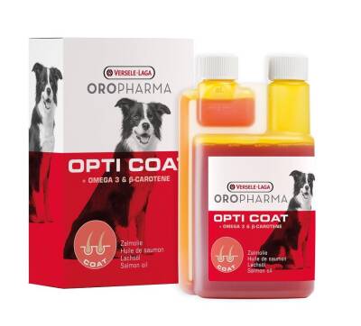 Versele Laga Oropharma Opti Coat Köpek için Deri ve Tüy Sağlığı Somon Balığı Yağı 250 Ml - 1
