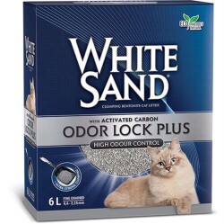 White Sand Odour Look Plus Cat Litter Aktiv Karbonlu Kedi Kumu 6 Lt - 1